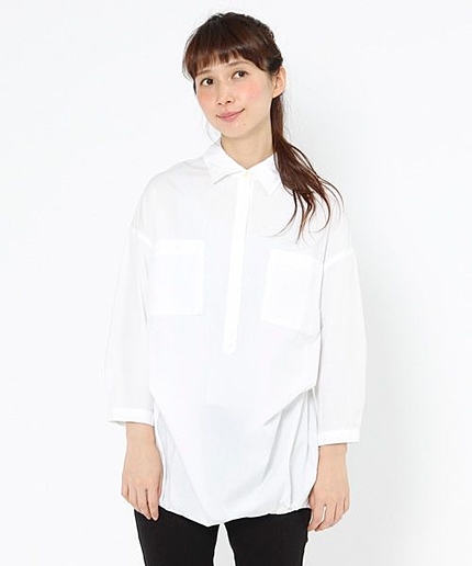 フロントタックシャツチュニック