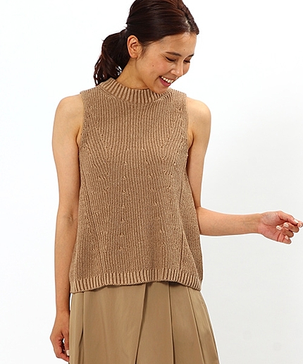 コットンニットベスト