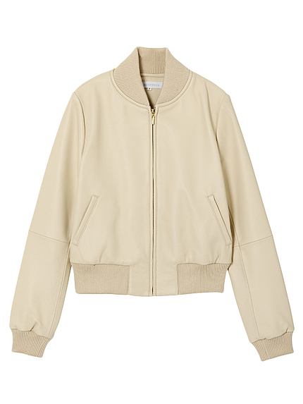 【DUO】 レザーリブ付ブルゾン