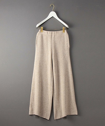 ＜6(ROKU)＞RIB KNIT WIDE PANTS/ﾊﾟﾝﾂ