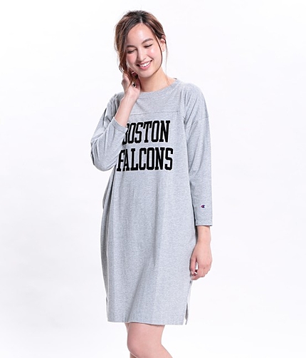 【CHAMPION】長袖ワンピース