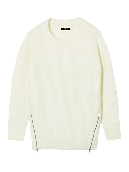 バルキージップニットトップス