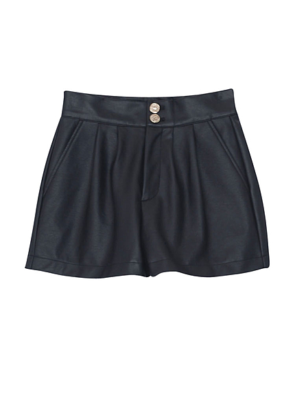 フェイクレザーショートPT