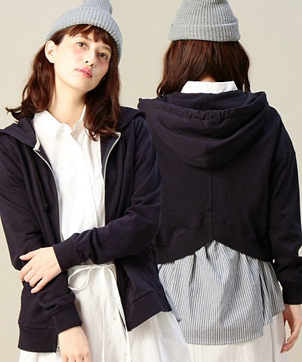 BY Clu TOO フードジップパーカー