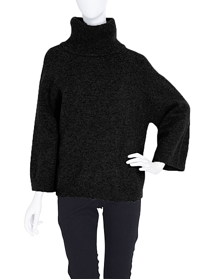 ショートポンチョニットプルオーバー