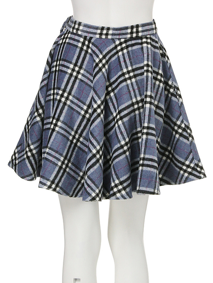 チェックサーキュラースカート