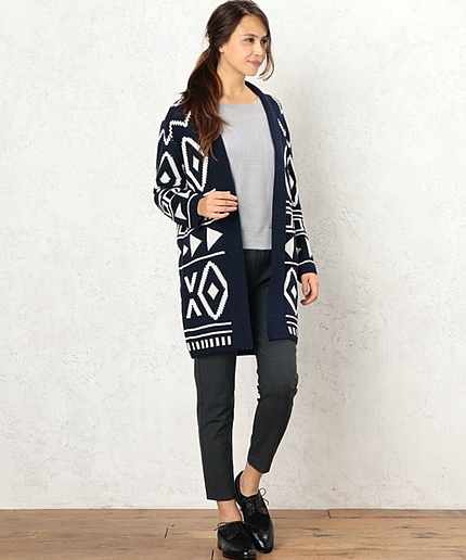 CB W/AC JQ LONG カーディガン