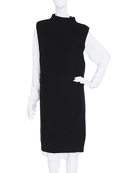 ボトルネックベストレイヤードワンピース