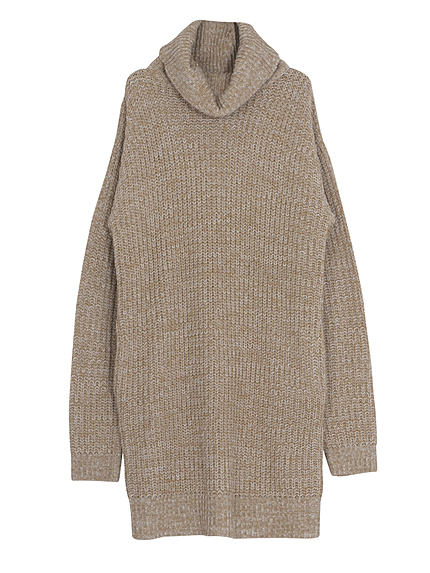 【FEMININE】オフタートルニットワンピース