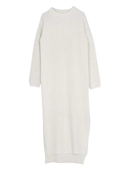【MODE】RIBニットロングワンピース