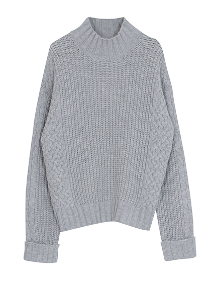 【CASUAL】ルーズニットタートルプルオーバー