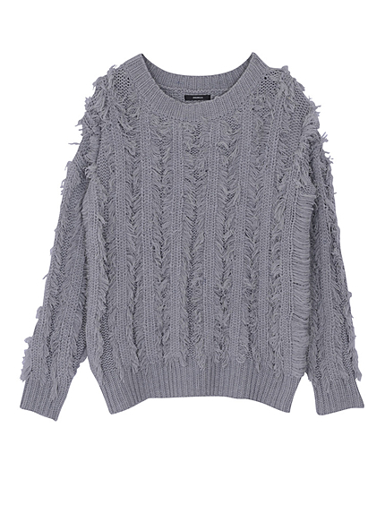 【CASUAL】クラッシュフリンジプルオーバー