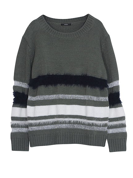 【CASUAL】ローボーダーMIXニット