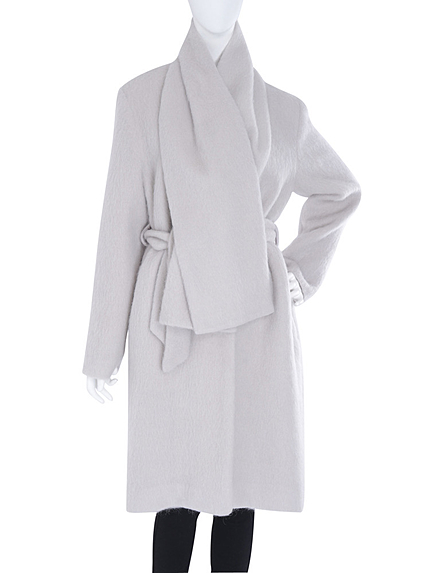 シャギーノーカラーコート