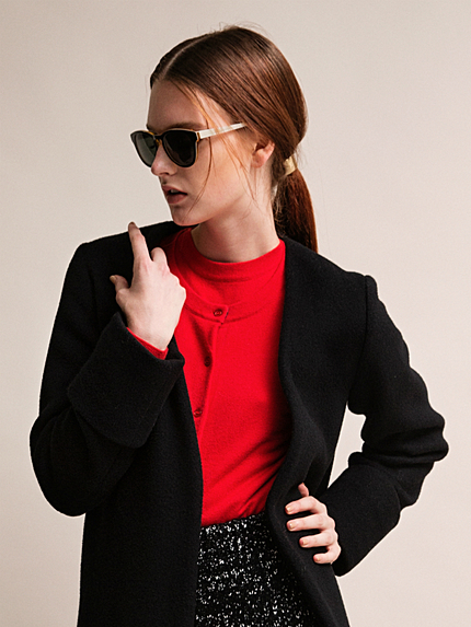 カシミア混Basicクルーネックプルオーバー