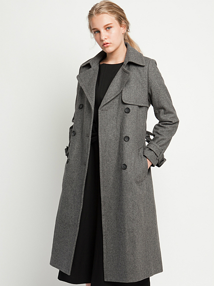 ウールトレンチコート【2015冬新作】