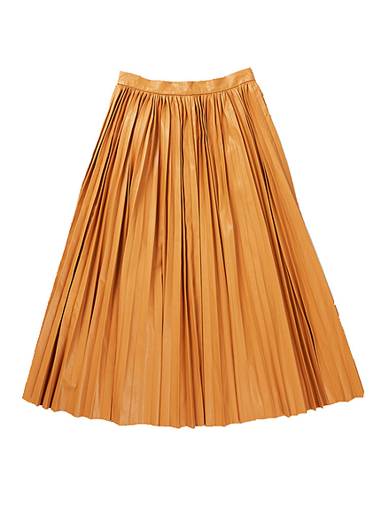 フェイクレザープリーツスカート