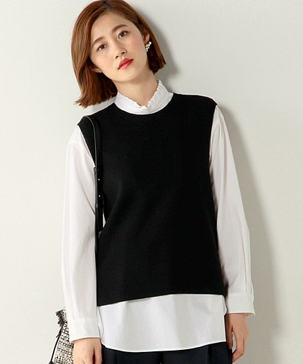 UBBT W クルーネック　ベスト