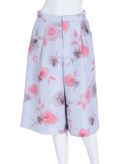 【LUX】 ビッグフラワーガウチョパンツ