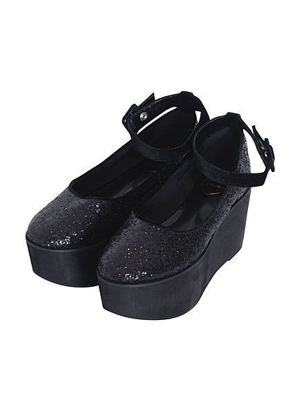 グリッター厚底シューズ