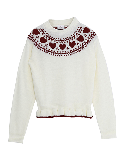 ハートペプラムニット