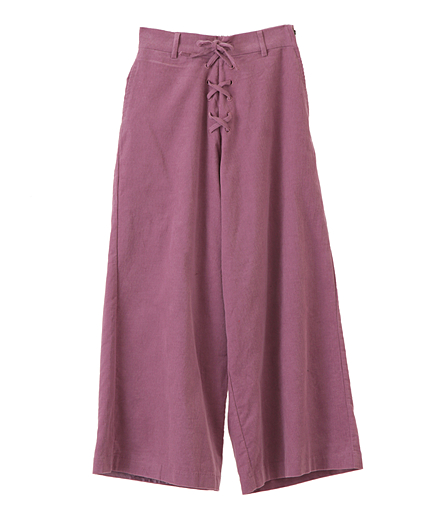 スピンドルコールワイドパンツ