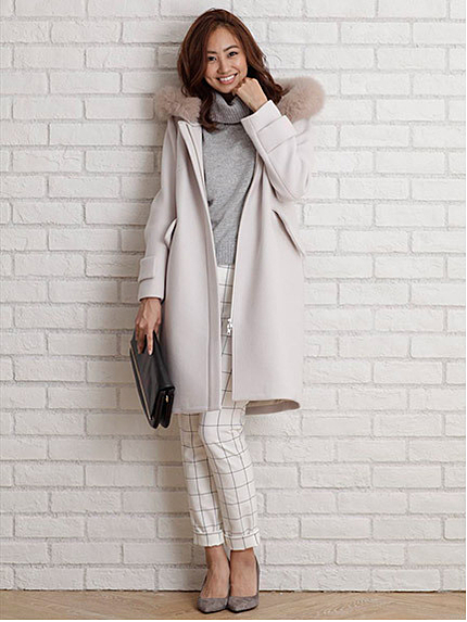 ファー付コクーンコート(35323042)