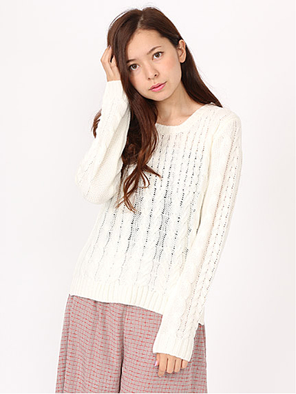 ケーブルニットＴＯＰＳ