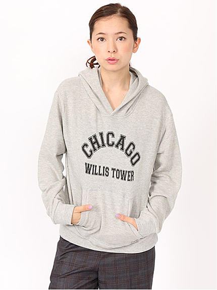 裏毛ロゴパーカー