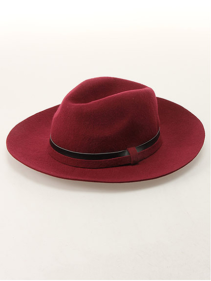 15.AW　異素材ベルトツバ広帽