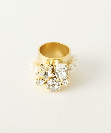 Sea’ds maraビジューフェイクパールリング/ Seads mara BJ PL R