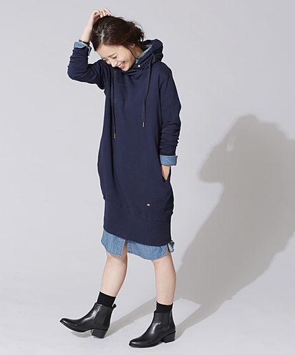 Couture-line hooded OP