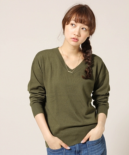 ★静電気防止★Ｖプルオーバーロングスリーブ