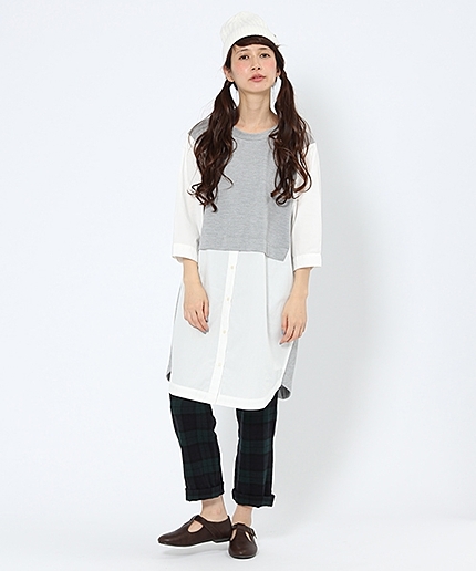 ベストドッキングシャツワンピース