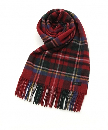 【カシミアウール】カシコンチェックストール１５ＦＷ