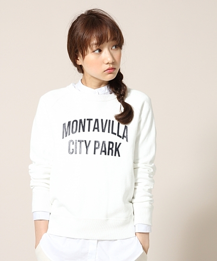 スウェットプリントプルオーバーロングスリーブ