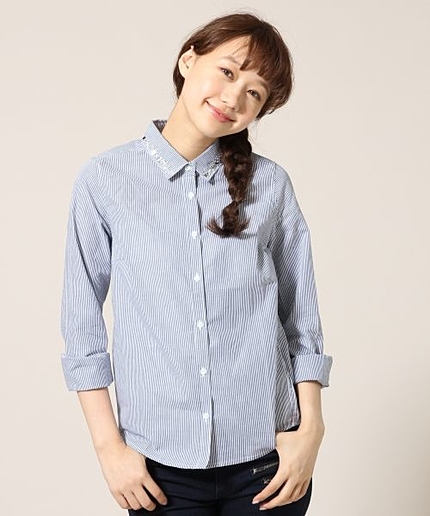 コットンビジュシャツロングスリーブ