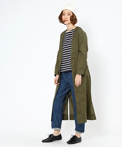 コットンビエラ着流しロングコート