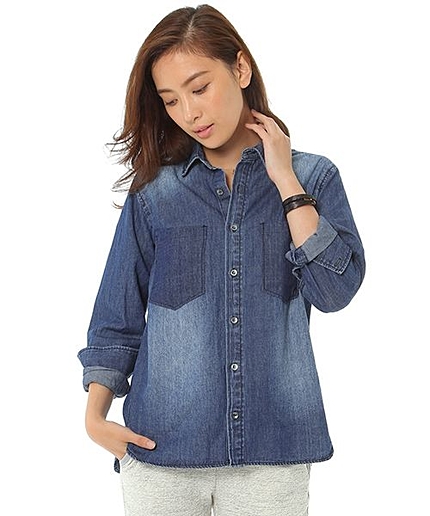 【BAILA9月号掲載】シルエットデニムシャツ