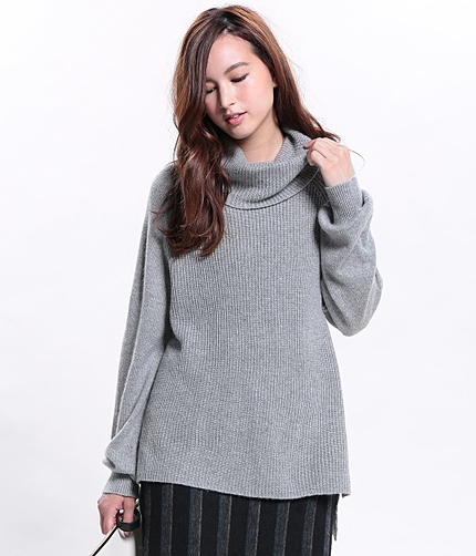 【non-no12月号掲載】 アンゴラカシミヤ混オフタートルニットプルオーバー