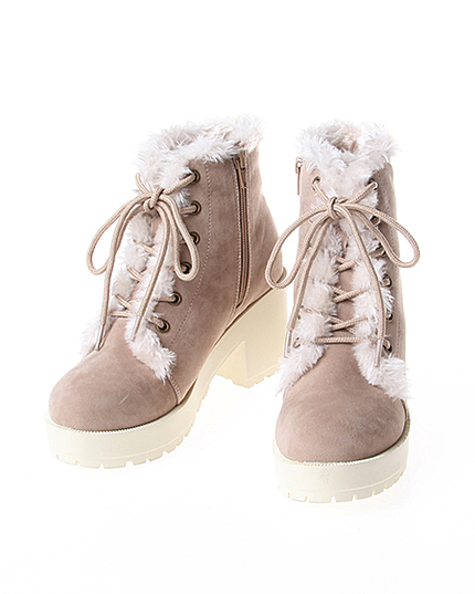 【秋の新作】ラグソールもれファー／ブーツ