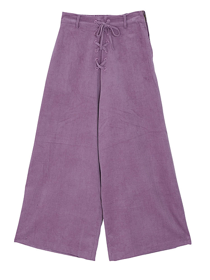 スピンドルコールワイドパンツ