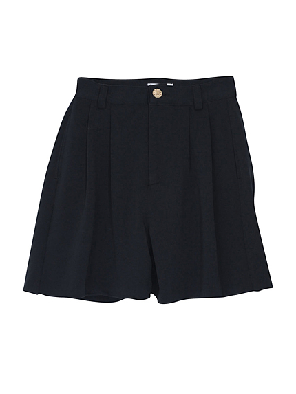 ボタンキュロットショートパンツ