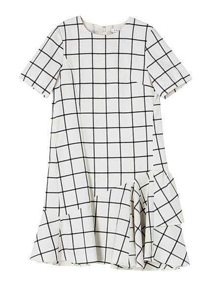 レイトラッフルチェックドレス
