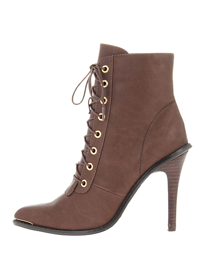 ポインテッドレースアップブーツ