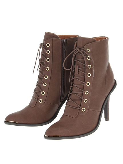 ポインテッドレースアップブーツ