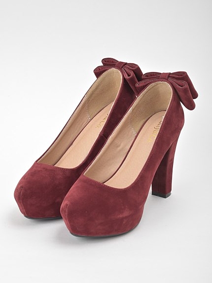 バックリボンパンプス