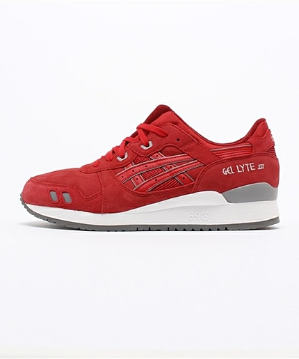 ユニセックス アシックスタイガー ゲルライト3 スエード レッド ASICS Tiger GEL-LYTE 3 TQ5U3L-2323