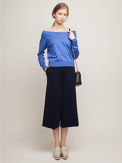 ニットガウチョパンツ