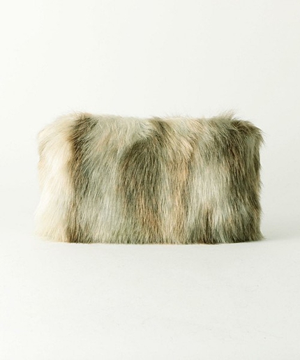 【予約】La Maison de Lyllis　フェイクファークラッチバッグ/ L/M/d/L FUR CLT